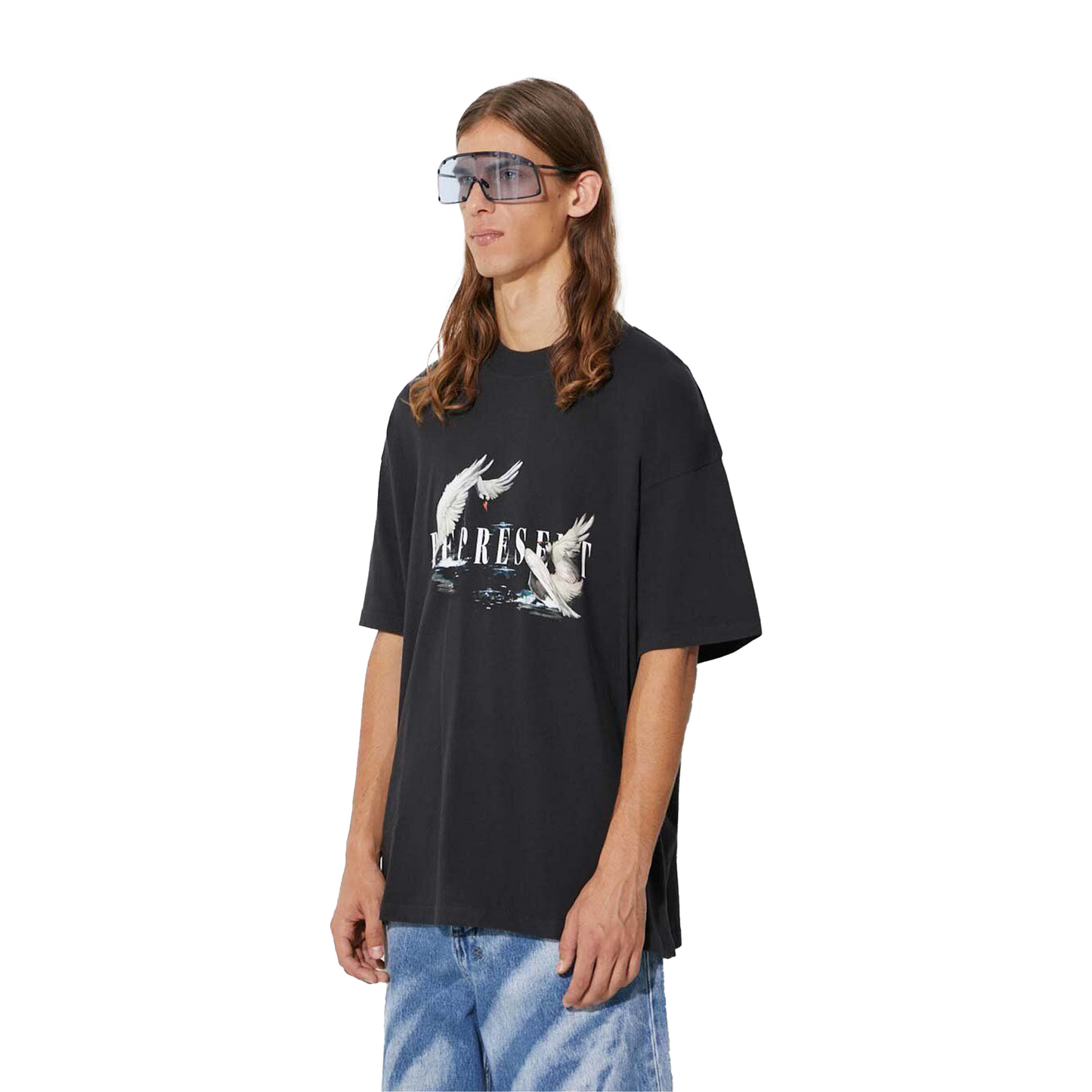 Represent Swan Tee Jet Black (SS24)