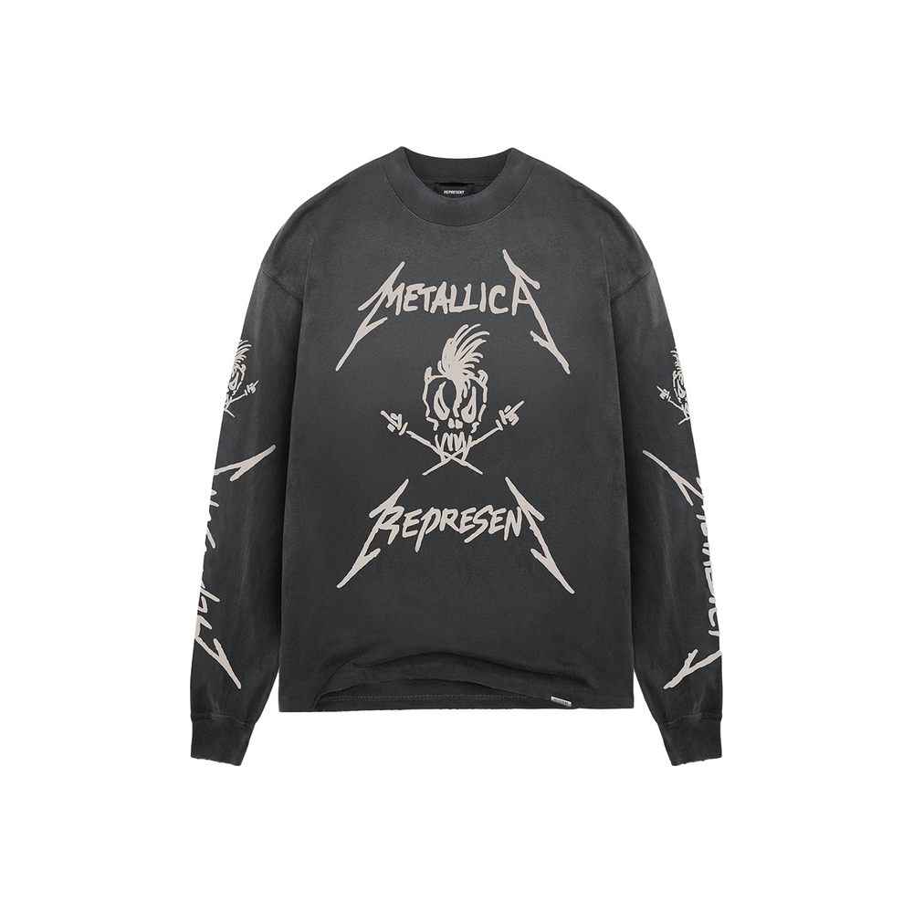 Represent x Metallica Garage Inc Long Sleeve Tee Stained Black (SS25)