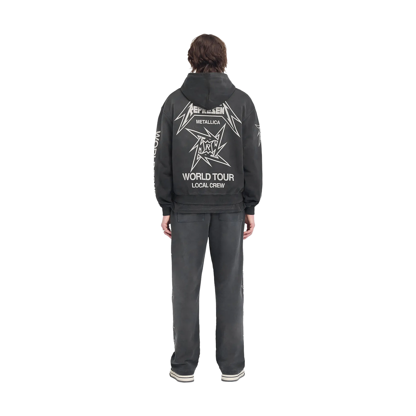 Represent x Metallica Local Crew Zip Hoodie Stained Black (SS25)