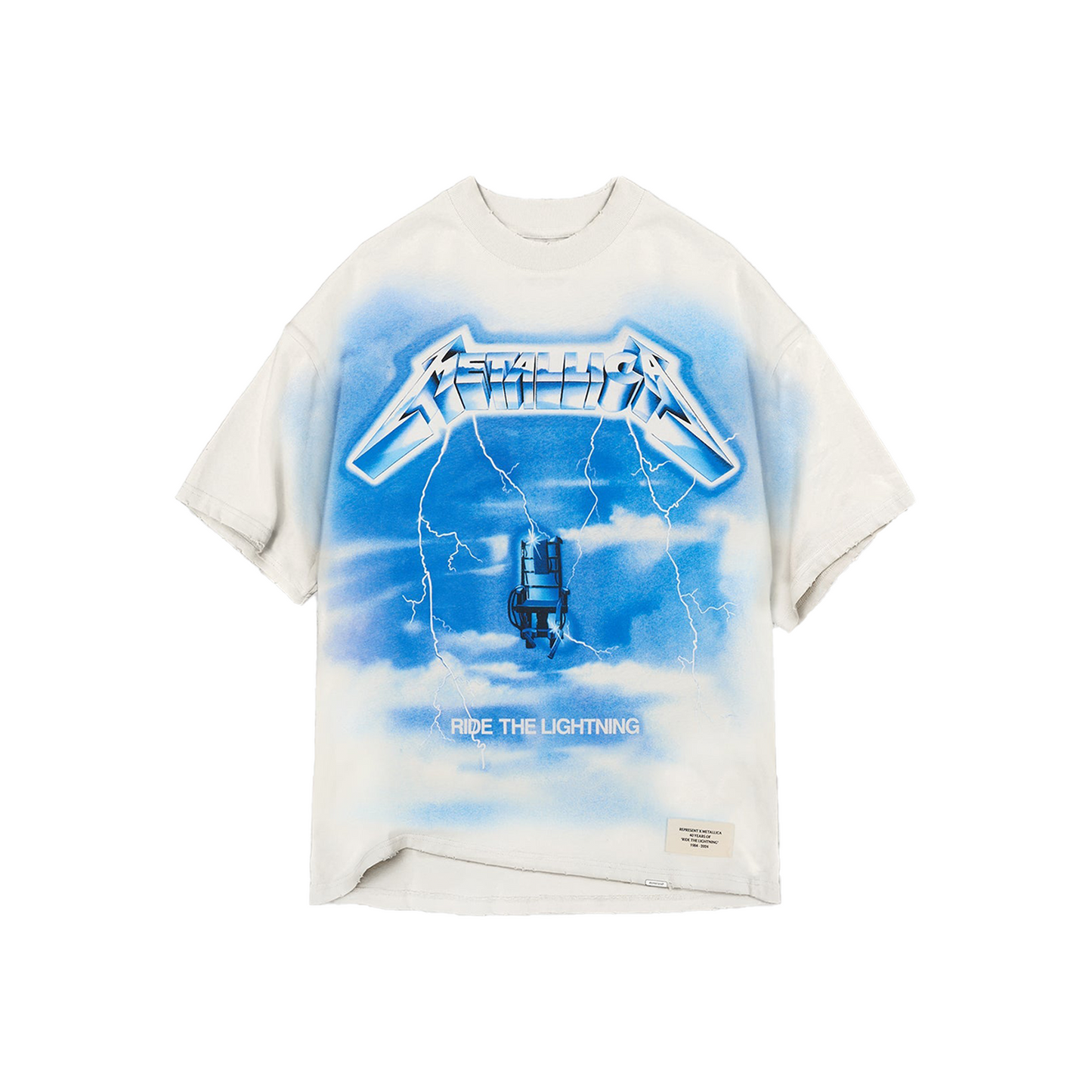 Represent x Metallica Ride The Lightning Tee Flat White (SS25)