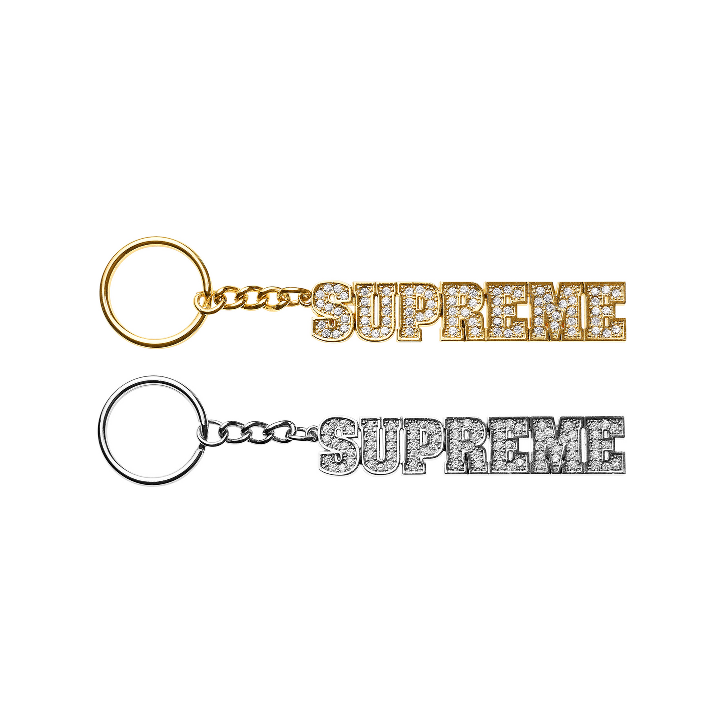 Supreme Block Logo Keychain Gold (SS18)