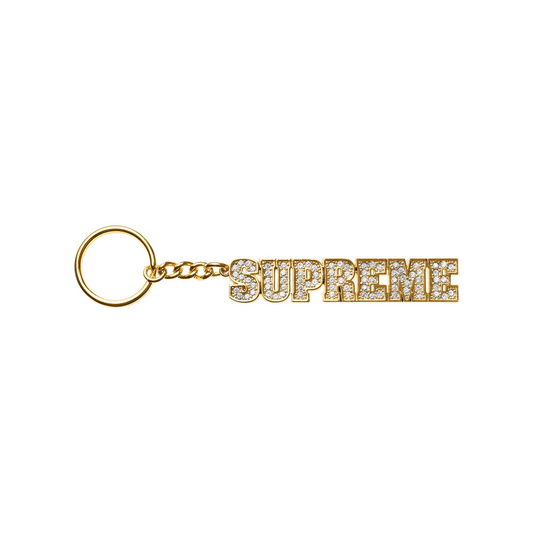 Supreme Block Logo Keychain Gold (SS18)