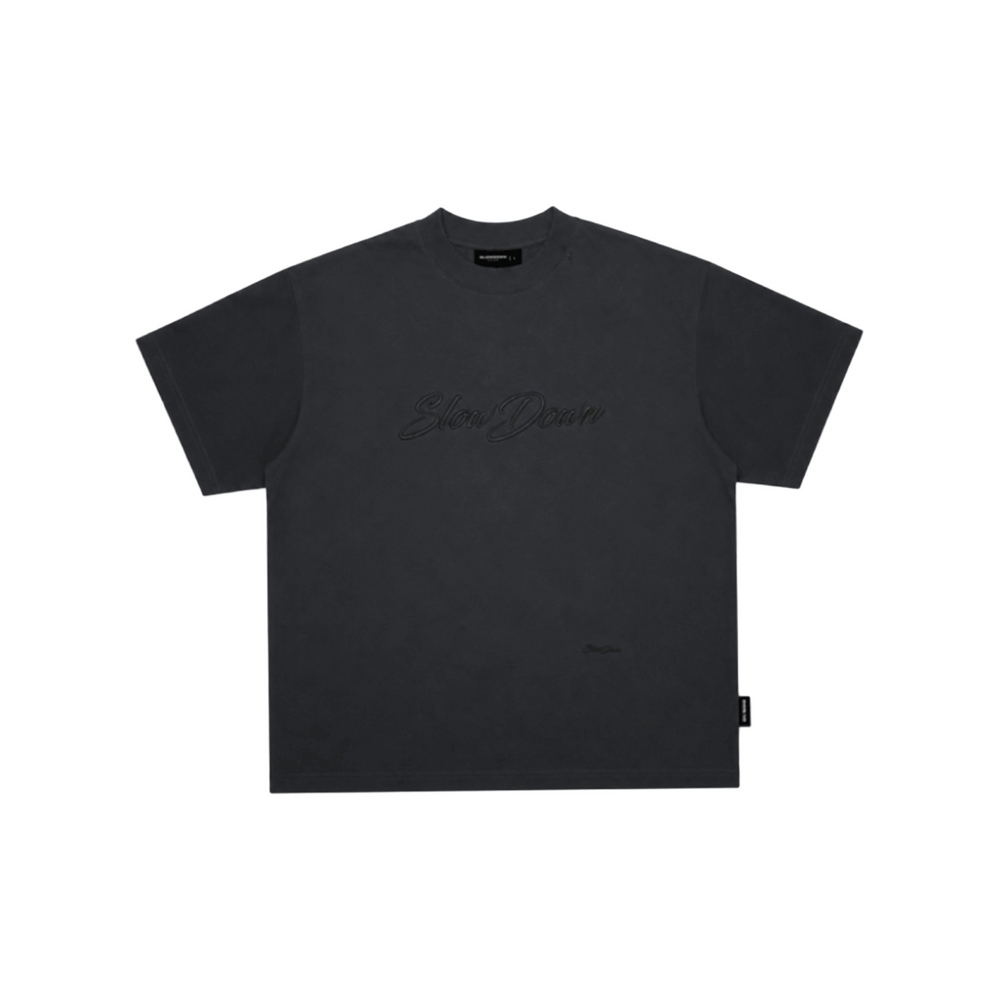SLOWDOWN 3D Embroidery Tee Dark Blue (SS26)