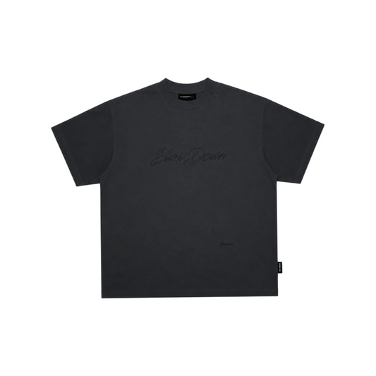 SLOWDOWN 3D Embroidery Tee Dark Blue (SS26)
