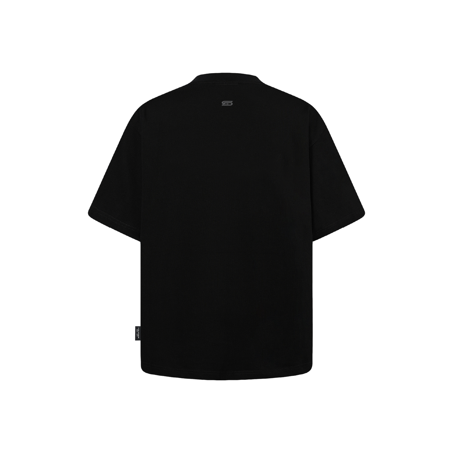 SLOWDOWN 3D Rhinestone & Flocked Lifebuoy Black Tee (SS26)