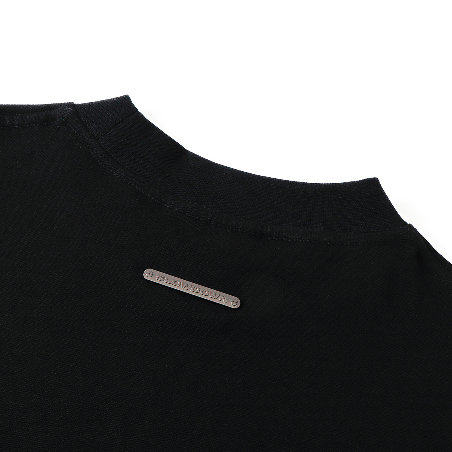 SLOWDOWN 3D Rhinestone & Flocked Lifebuoy Black Tee (SS26)
