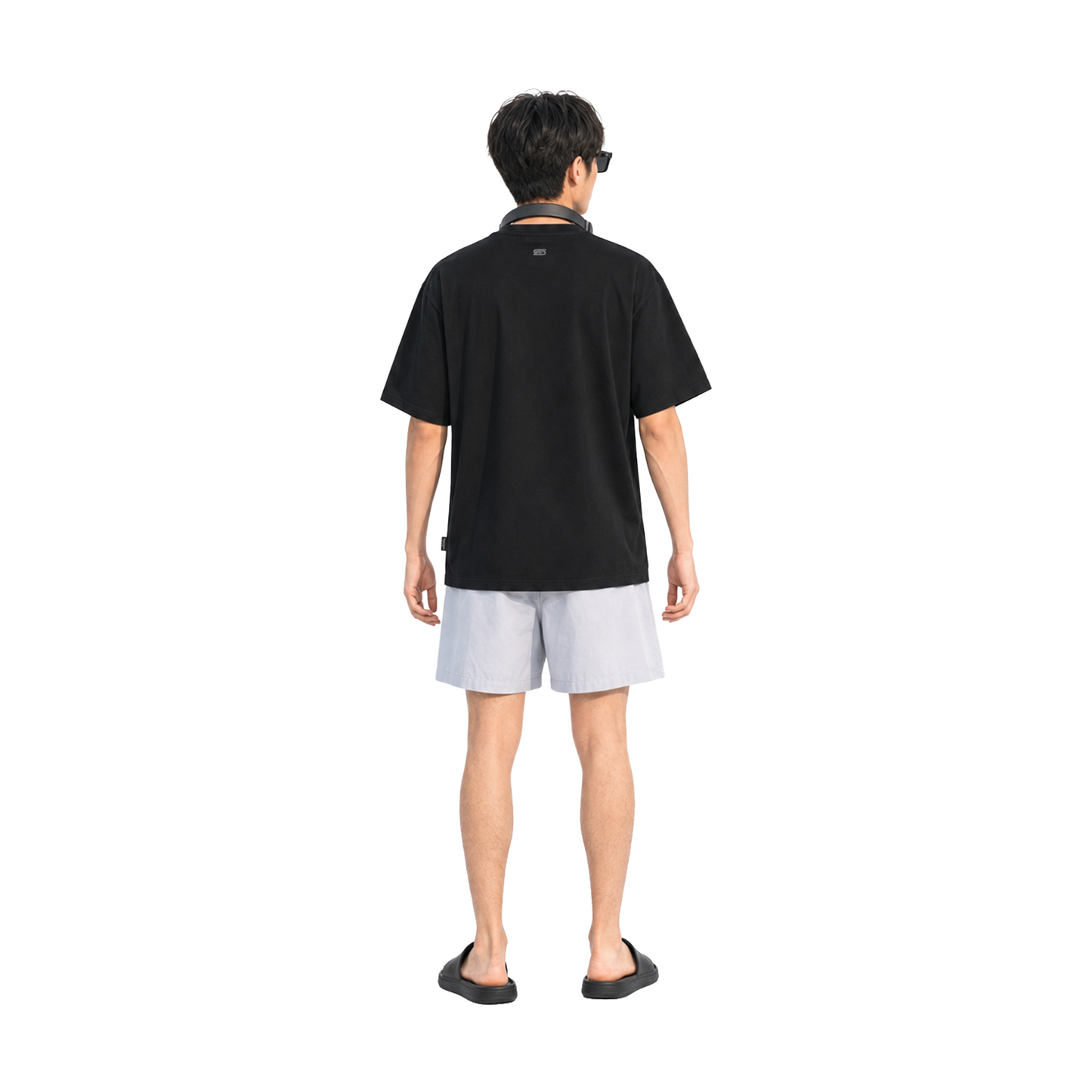 SLOWDOWN Airplane Embroidery Black Tee (SS26)