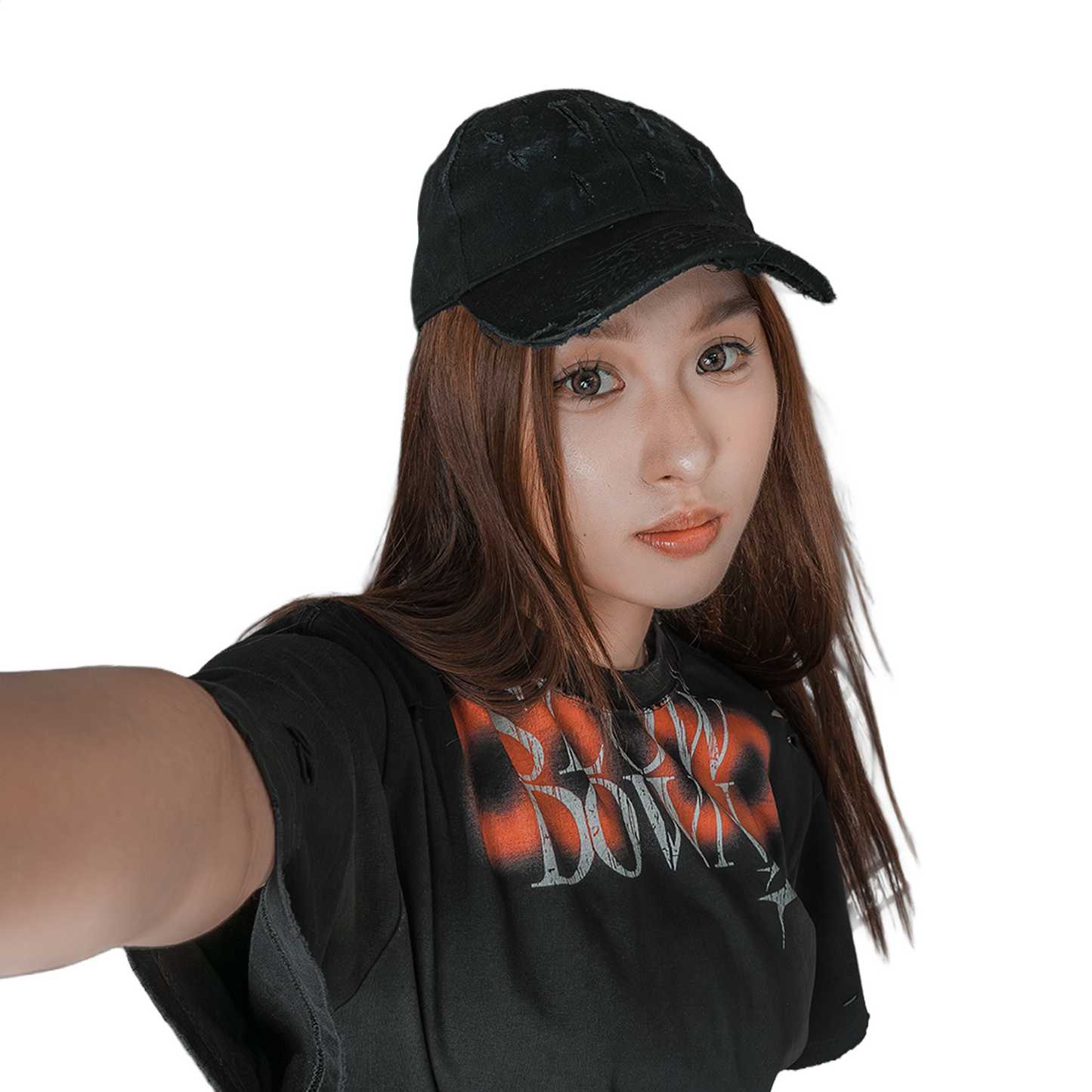 SLOWDOWN Baby Bib Distress Tee Black (SS25)