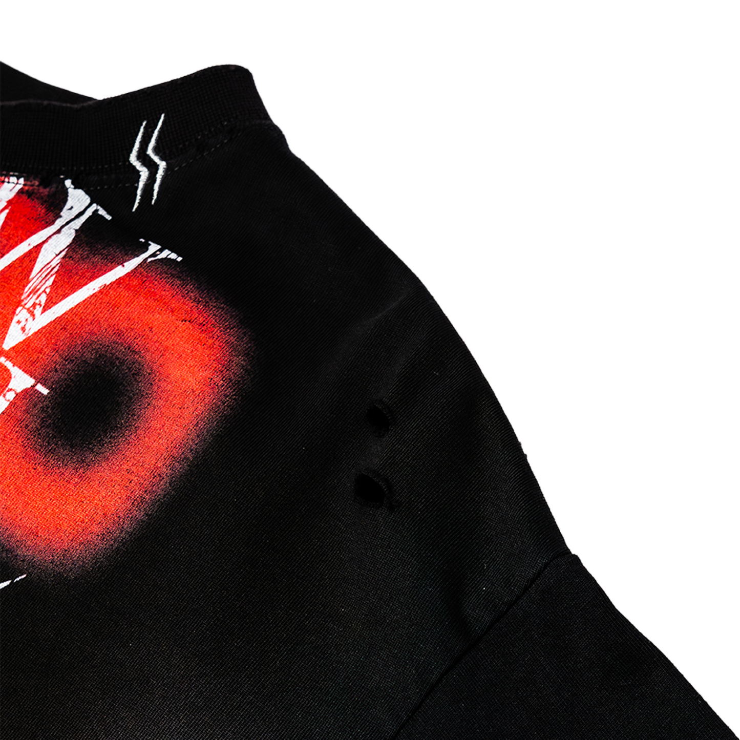 SLOWDOWN Baby Bib Distress Tee Black (SS25)