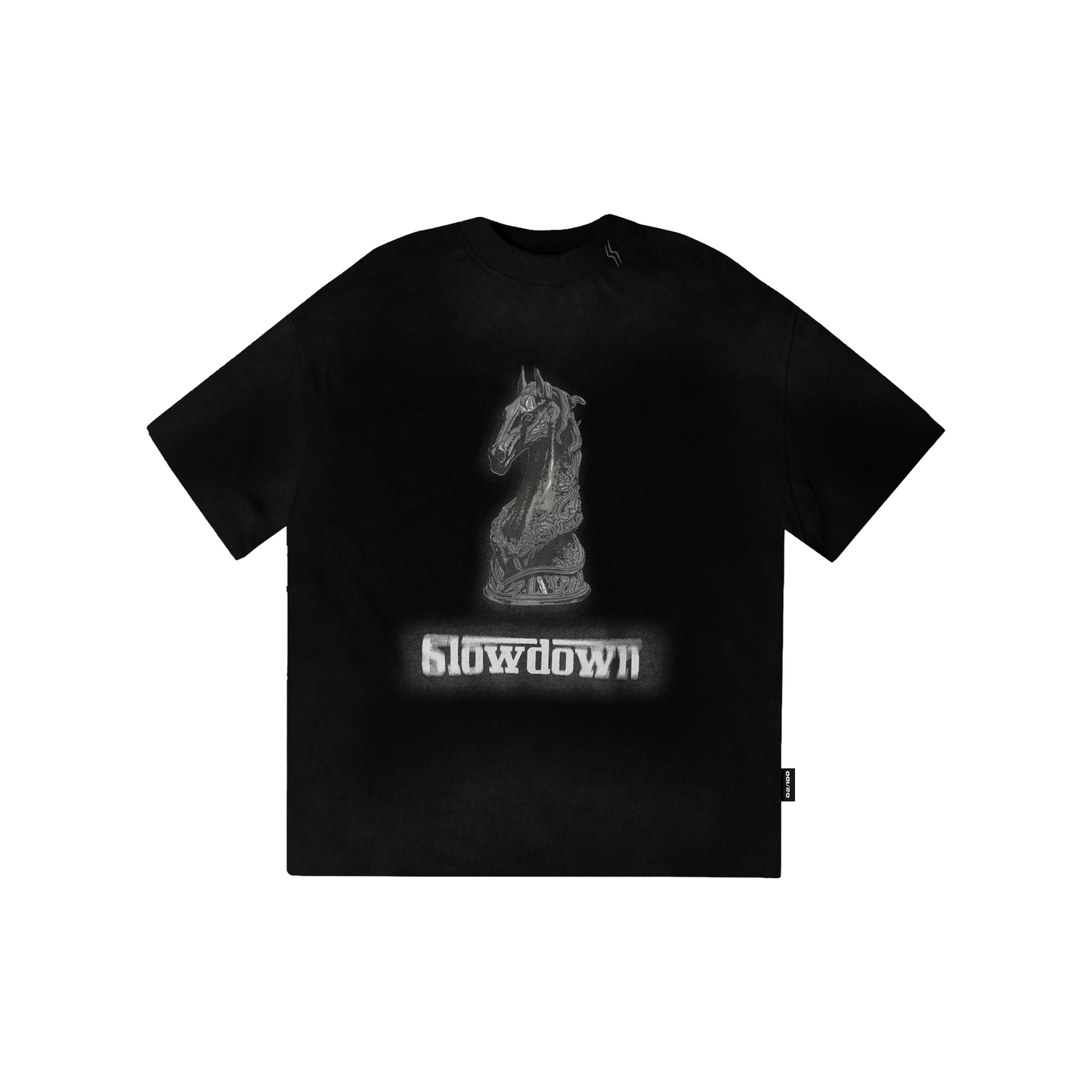 SLOWDOWN Faded Slurry Stone Tee Black (SS26)