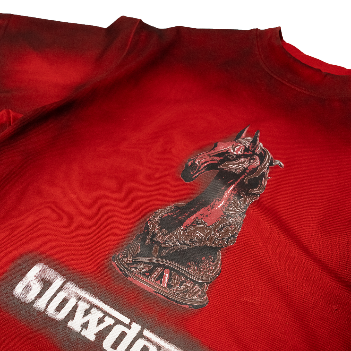 SLOWDOWN Faded Slurry Stone Tee Red (SS26)