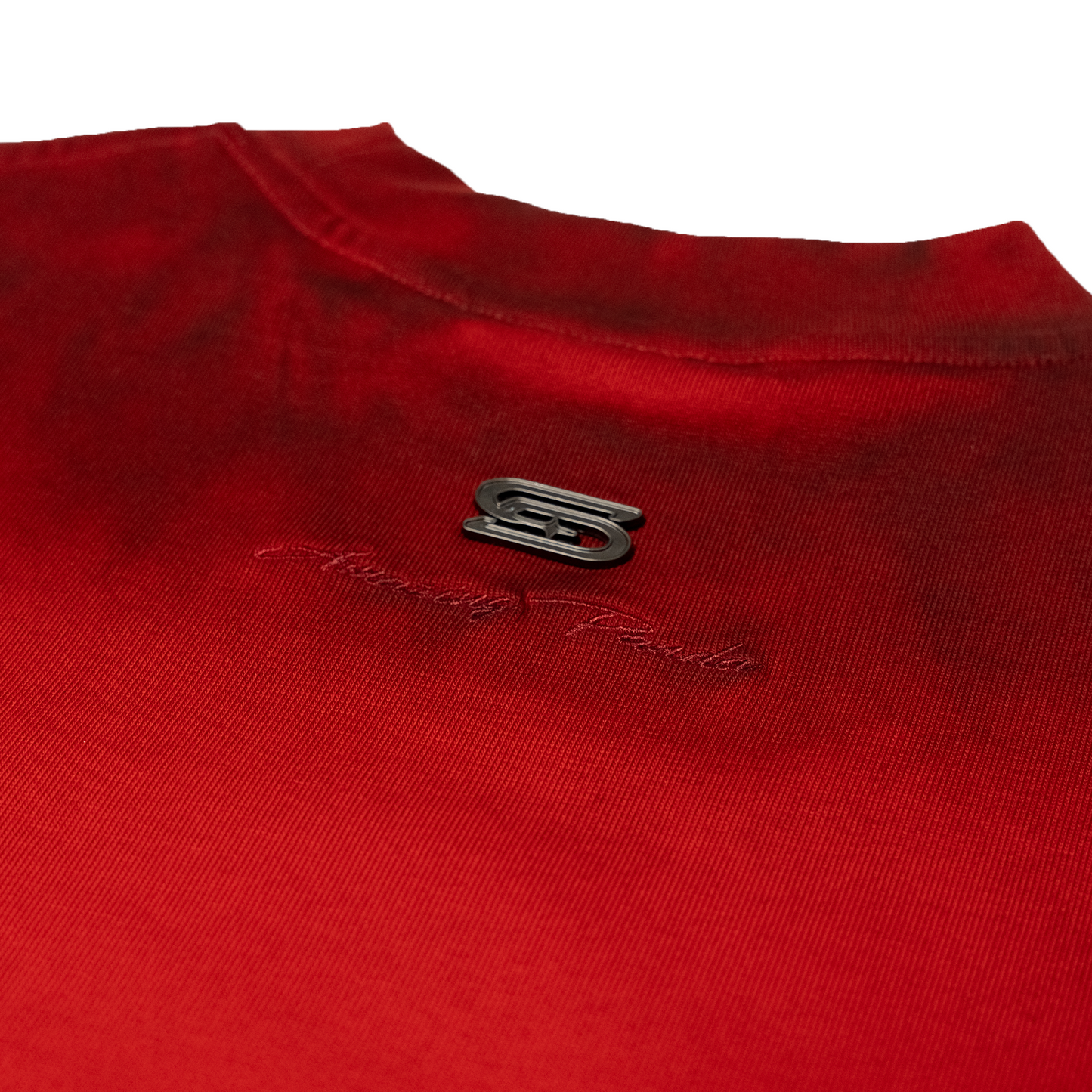 SLOWDOWN Faded Slurry Stone Tee Red (SS26)