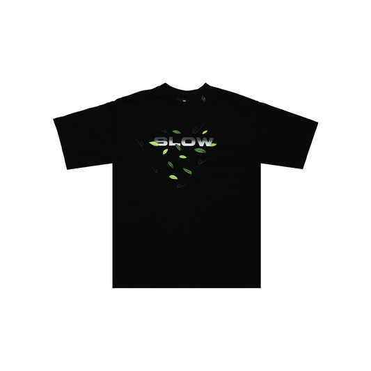 SLOWDOWN Falling Leaf Tee Black (SS25)