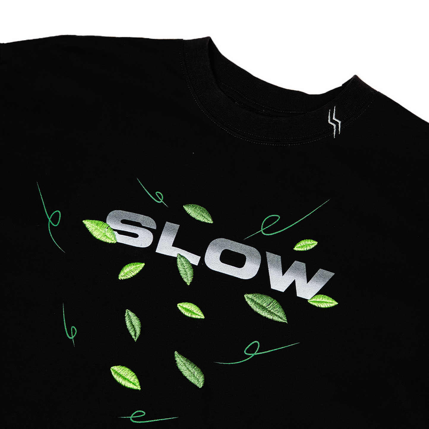 SLOWDOWN Falling Leaf Tee Black (SS25)