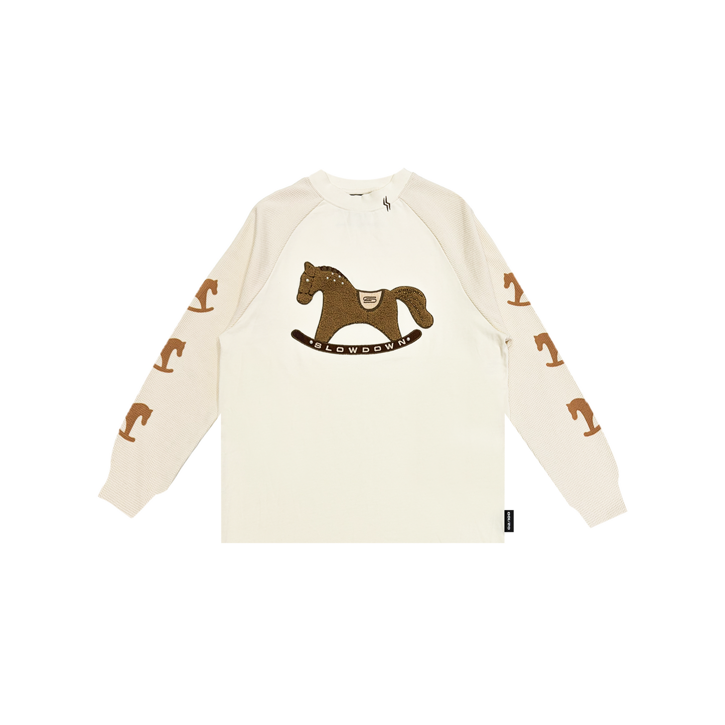 SLOWDOWN Gentle Pony Long Sleeved Tee Cream (SS26)