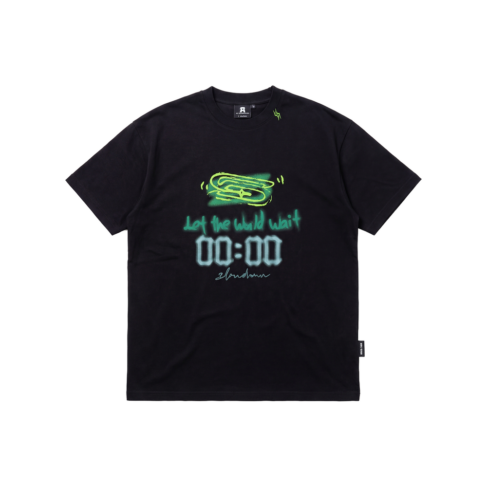 SLOWDOWN Hand Drawn Reset Tee Black (SS26)