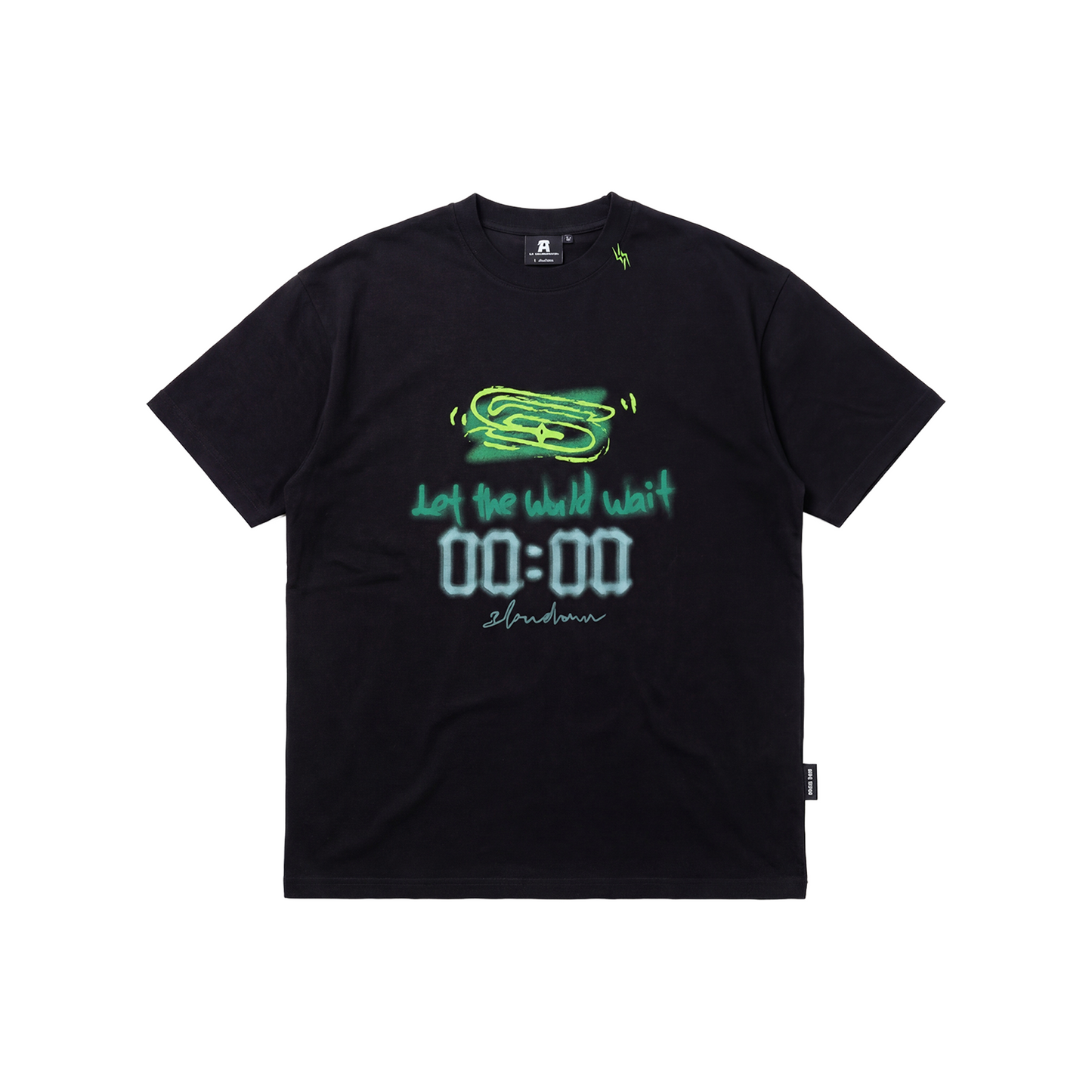 SLOWDOWN Hand Drawn Reset Tee Black (SS26)