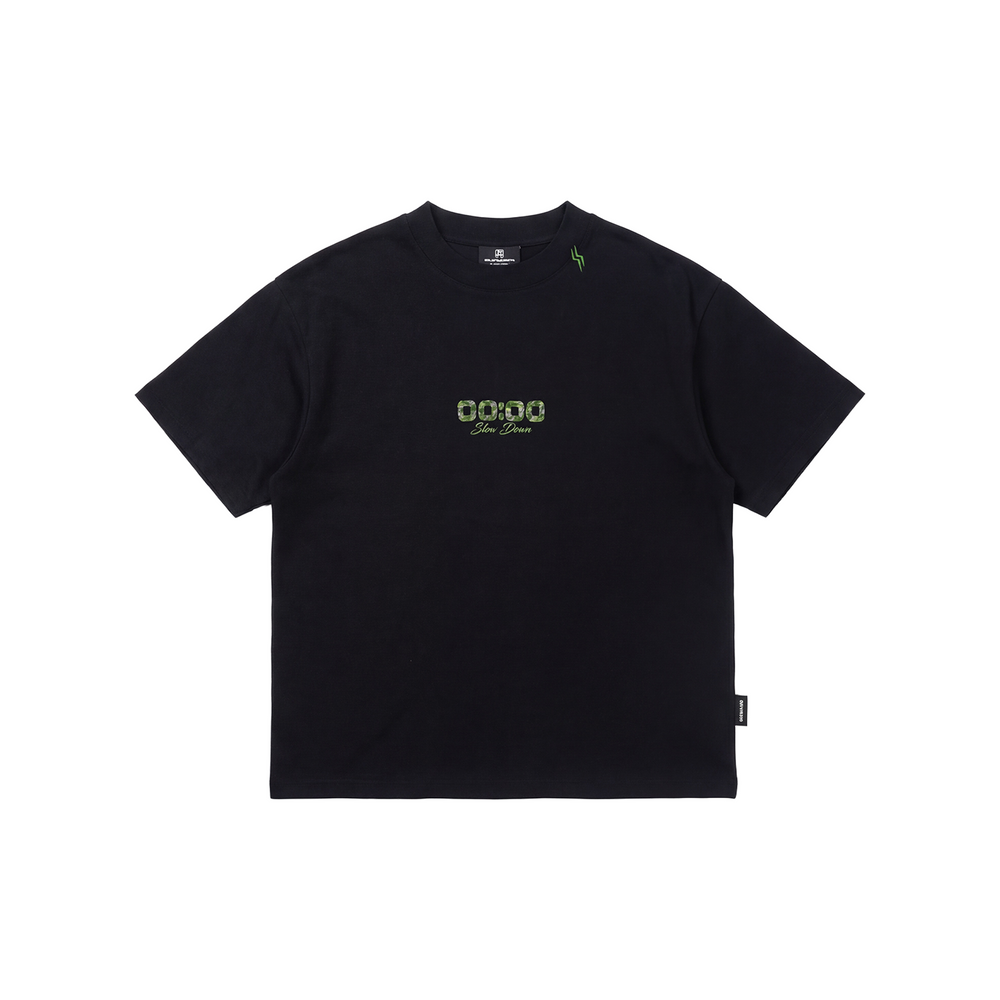 SLOWDOWN Light Moss Tee Black (SS26)