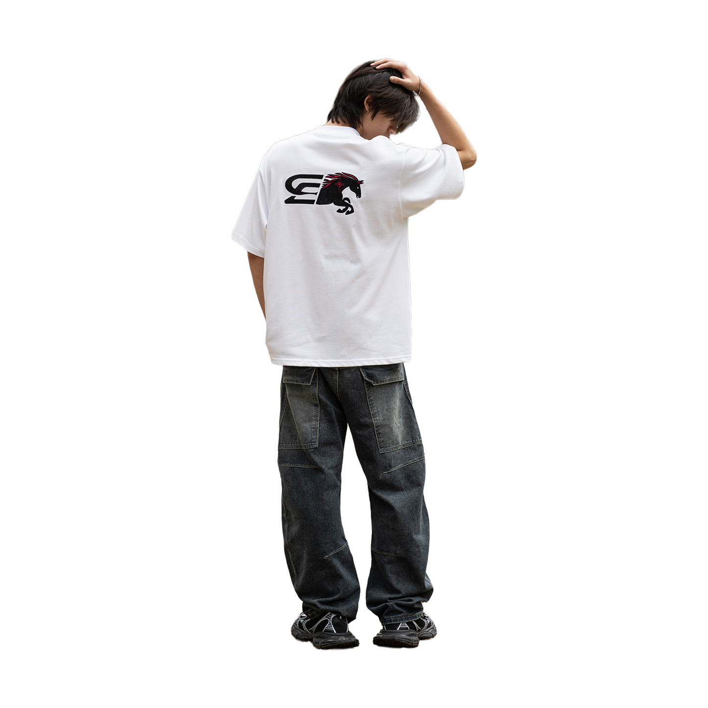 SLOWDOWN Logo Merge Tee White (SS26)