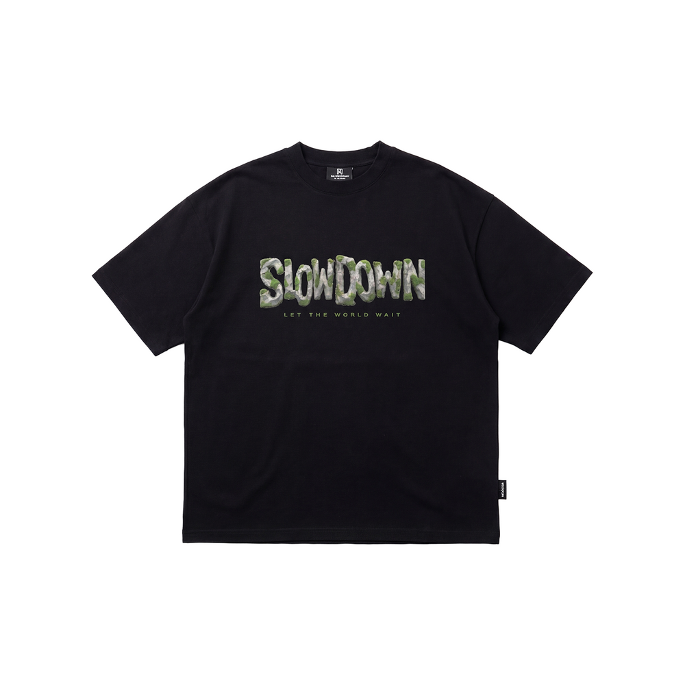 SLOWDOWN Moss Tee Black (SS26)