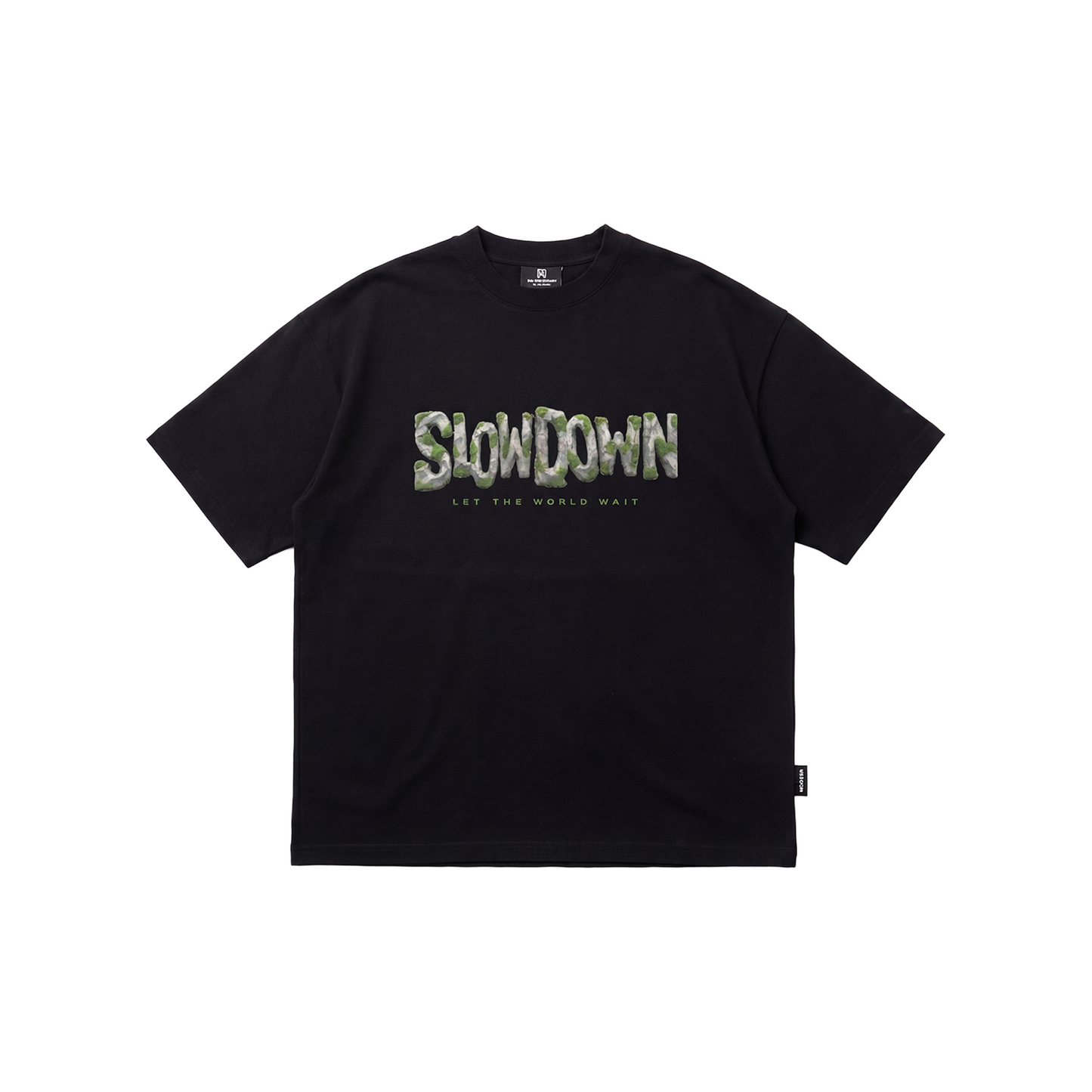 SLOWDOWN Moss Tee Black (SS26)