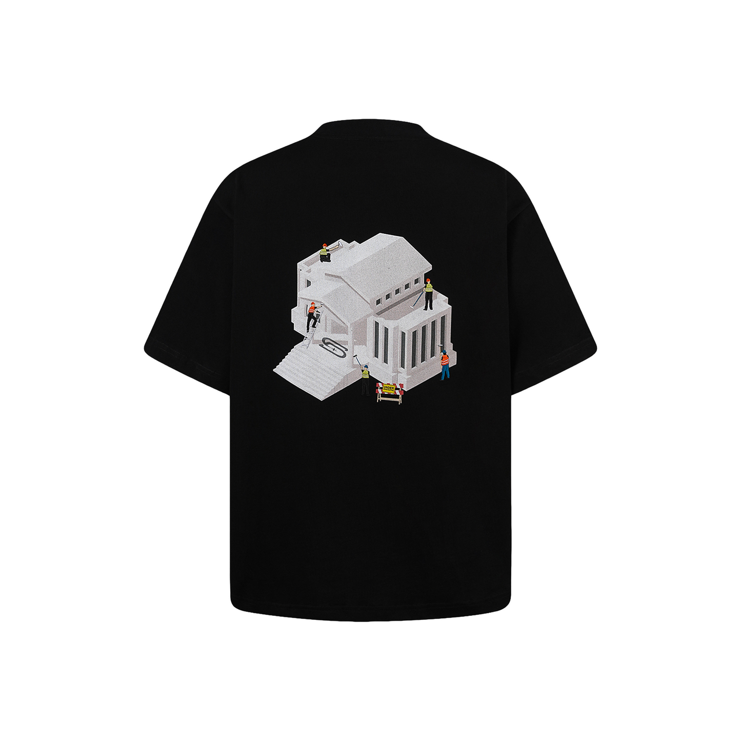 SLOWDOWN Painter Inspired 3D Puff Embroidery Tee Black (SS26)