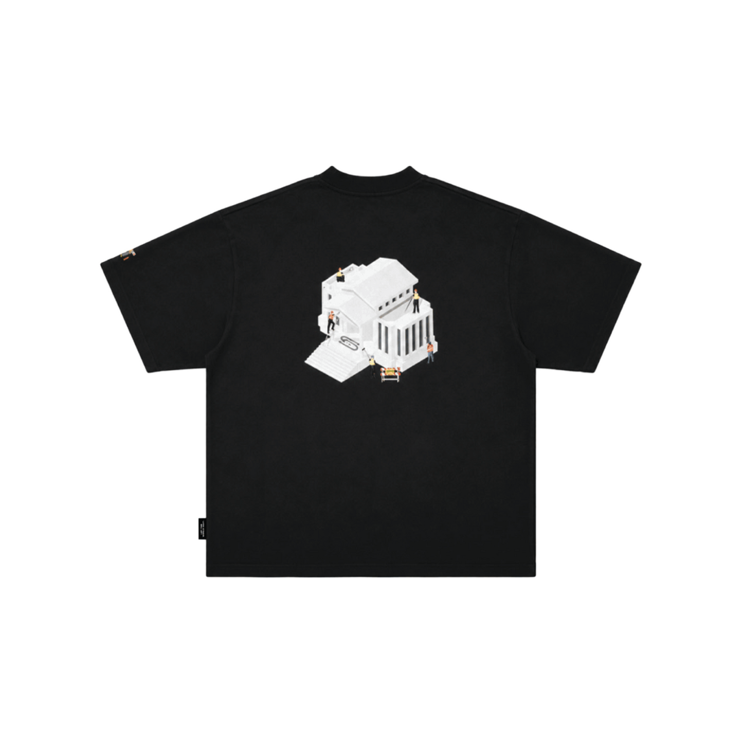 SLOWDOWN Painter Inspired 3D Puff Embroidery Tee Black (SS26)