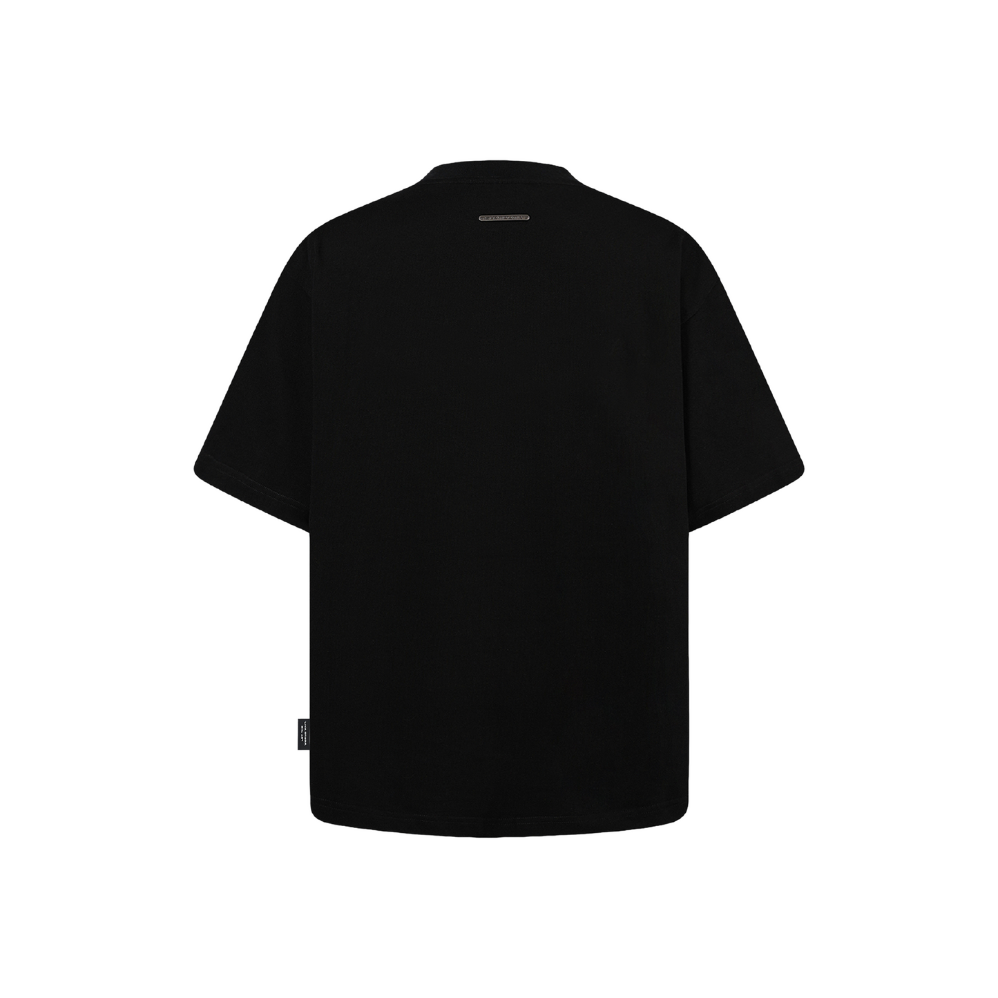 SLOWDOWN QIXI Exclusive 3D Heart Beaded & Rhinestone Embellished Black Tee (SS26)