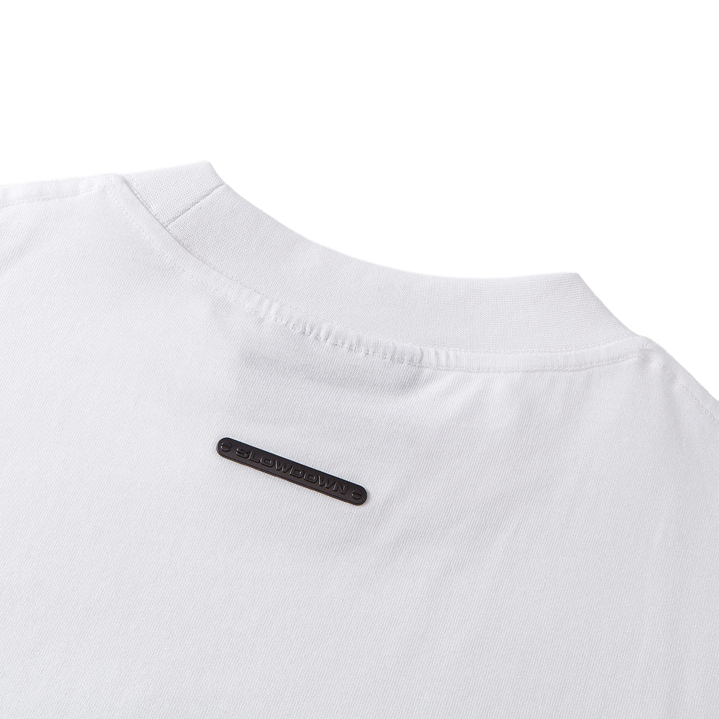 SLOWDOWN QIXI Exclusive 3D Heart Beaded & Rhinestone Embellished White Tee (SS26)