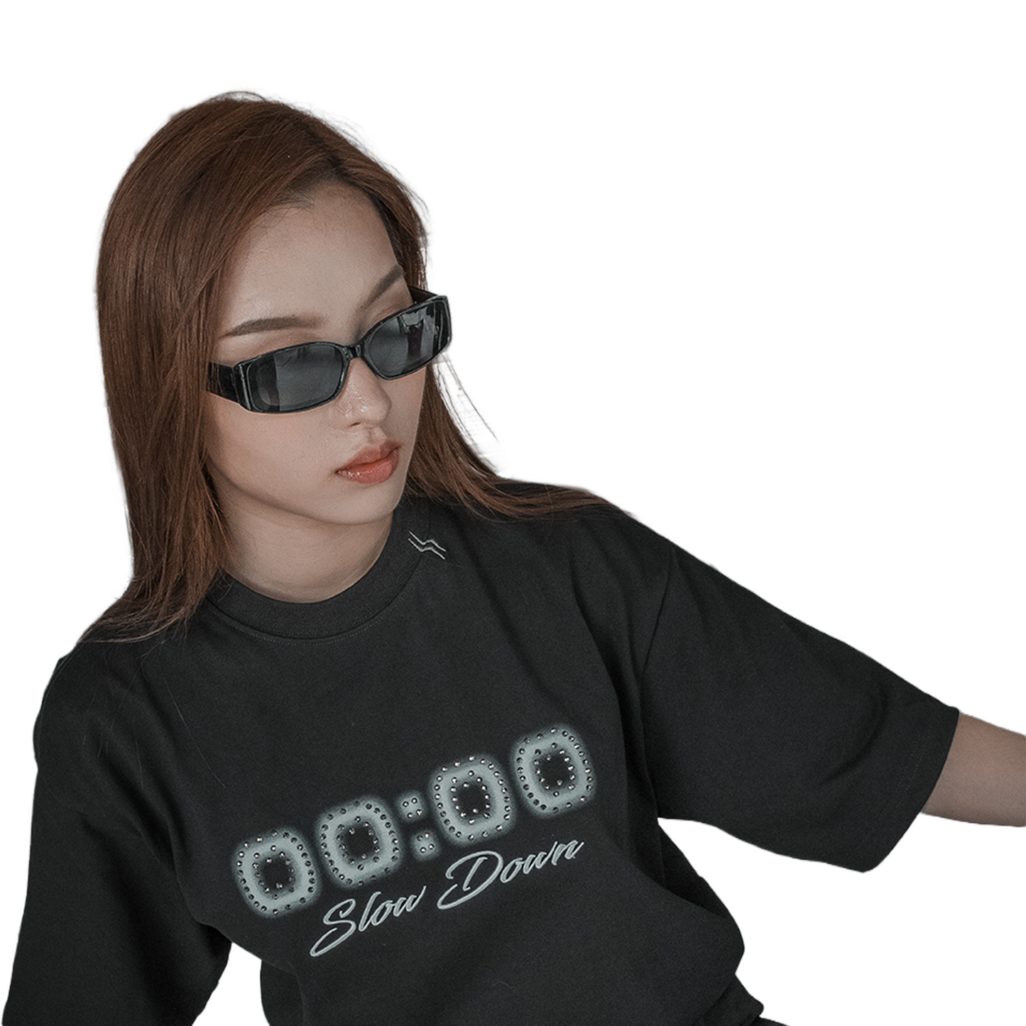 SLOWDOWN Restart Time Diamond Tee Black (SS25)