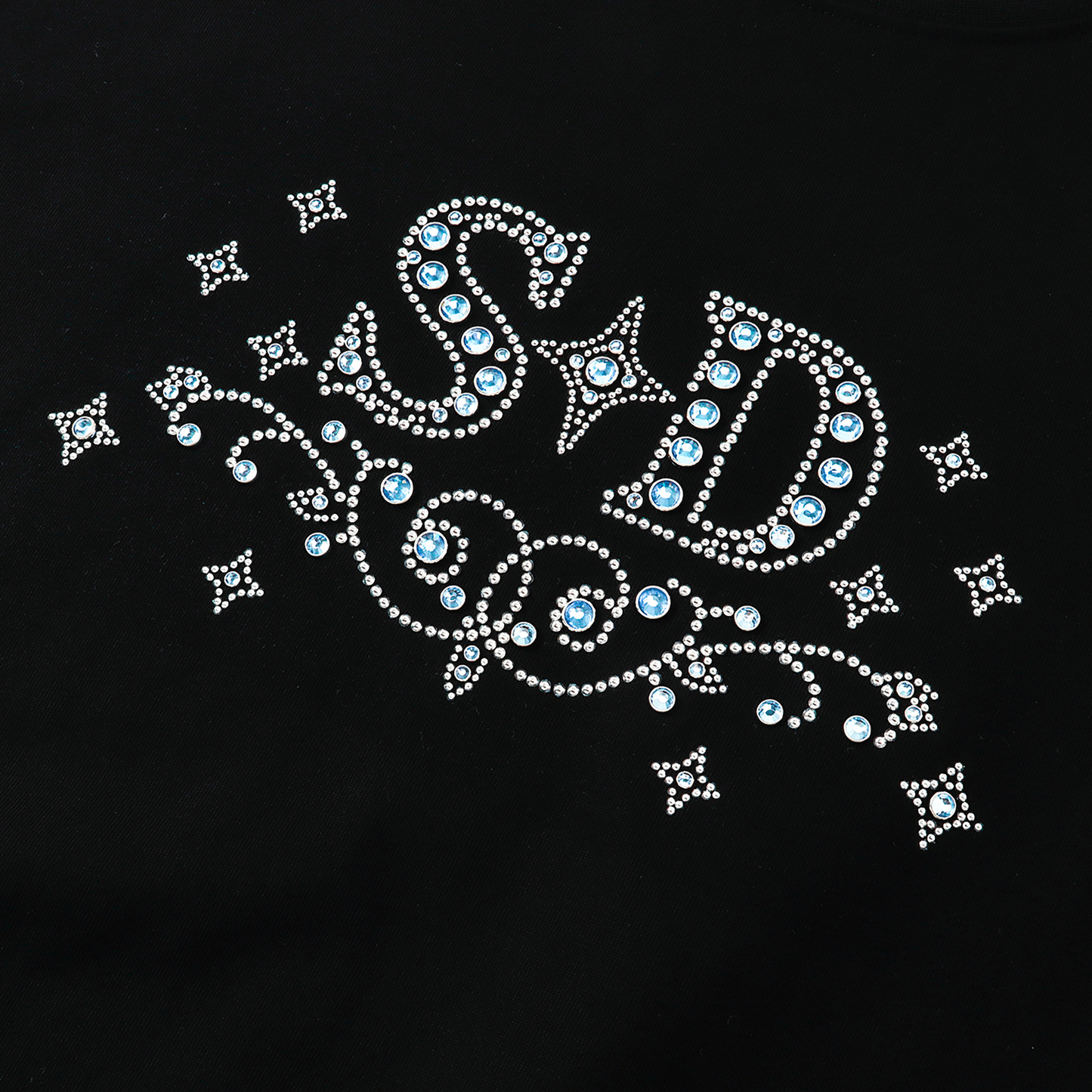 SLOWDOWN Rhinestone Embellished Tee Black (SS26)