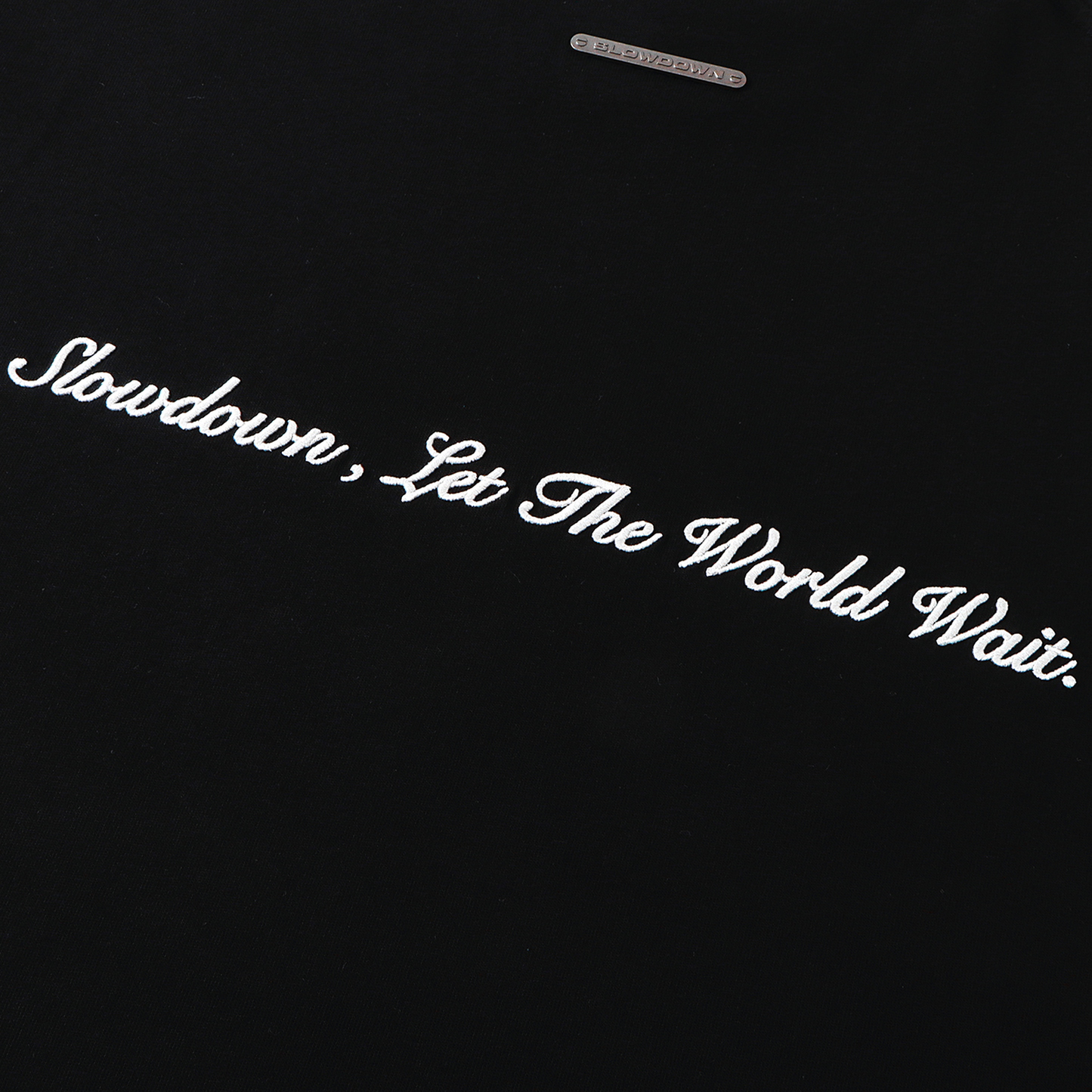 SLOWDOWN Rhinestone Embellished Tee Black (SS26)