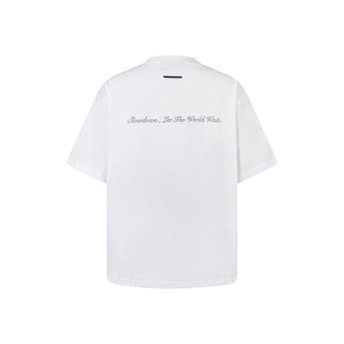 SLOWDOWN Rhinestone Embellished Tee White (SS26)