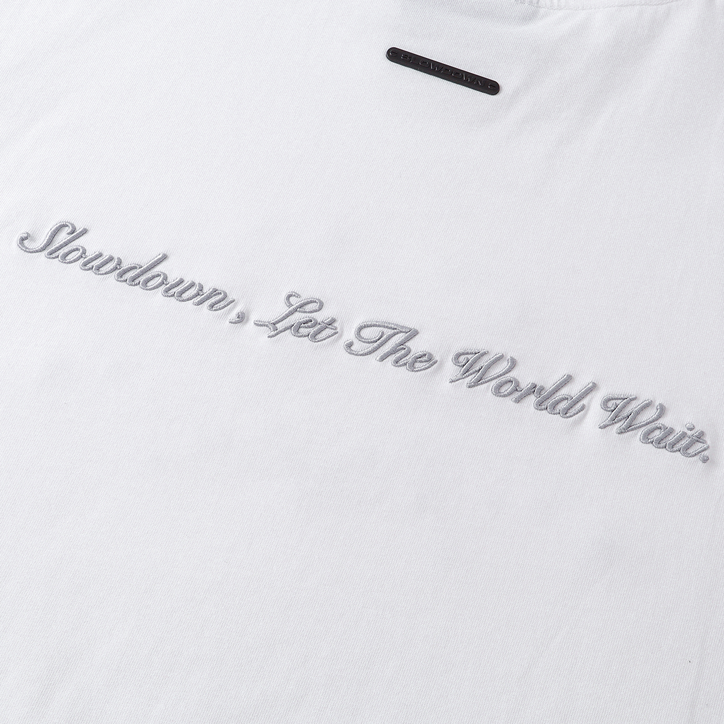 SLOWDOWN Rhinestone Embellished Tee White (SS26)