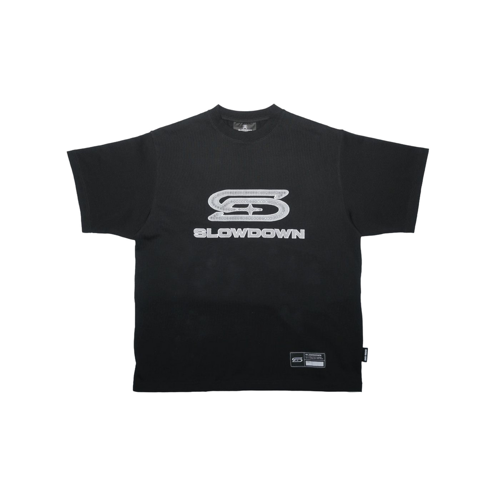 SLOWDOWN Time Out SD Athletic Logo Tee Black (SS26)