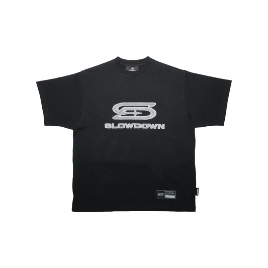 SLOWDOWN Time Out SD Athletic Logo Tee Black (SS26)