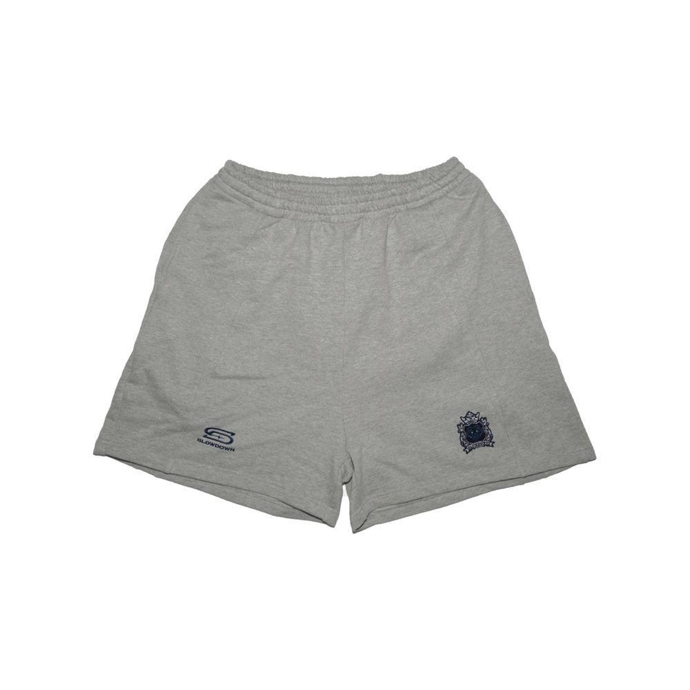SLOWDOWN Time Out SD Logo Embroidery Sweatshort Light Grey (SS26)