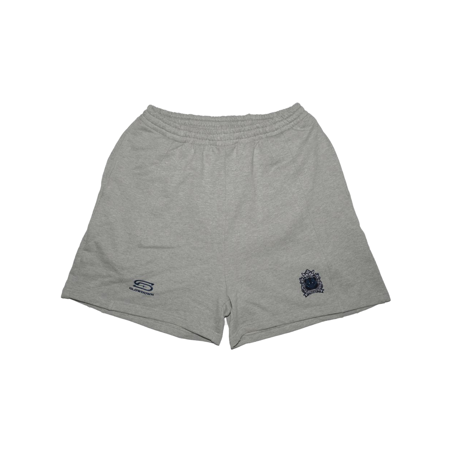 SLOWDOWN Time Out SD Logo Embroidery Sweatshort Light Grey (SS26)