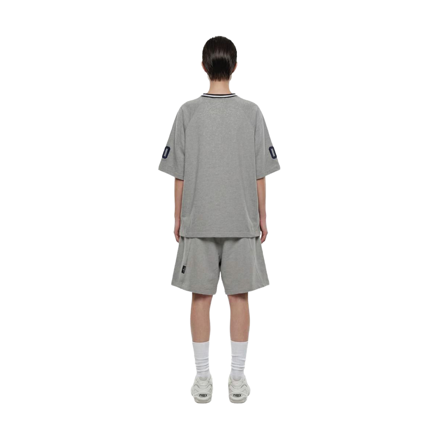 SLOWDOWN Time Out SD Logo Embroidery Sweatshort Light Grey (SS26)
