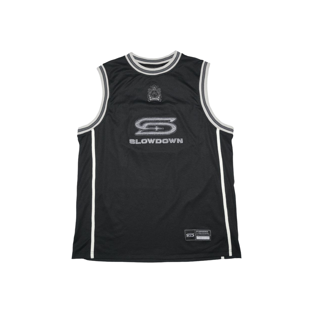 SLOWDOWN Time Out SD Quilted Sleeveless Jersey Black (SS26)
