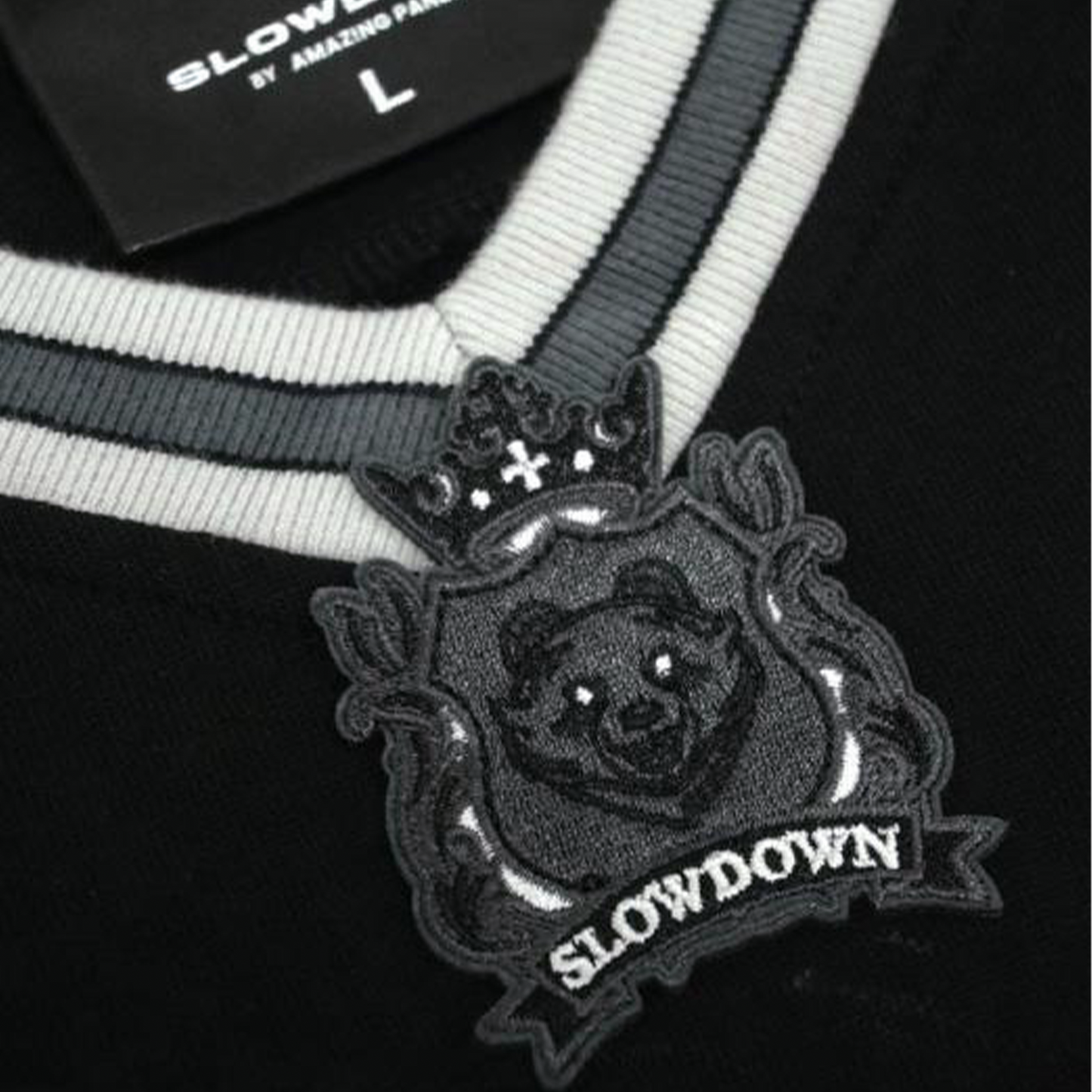 SLOWDOWN Time Out SD Quilted V-Neck Jersey Black (SS26)