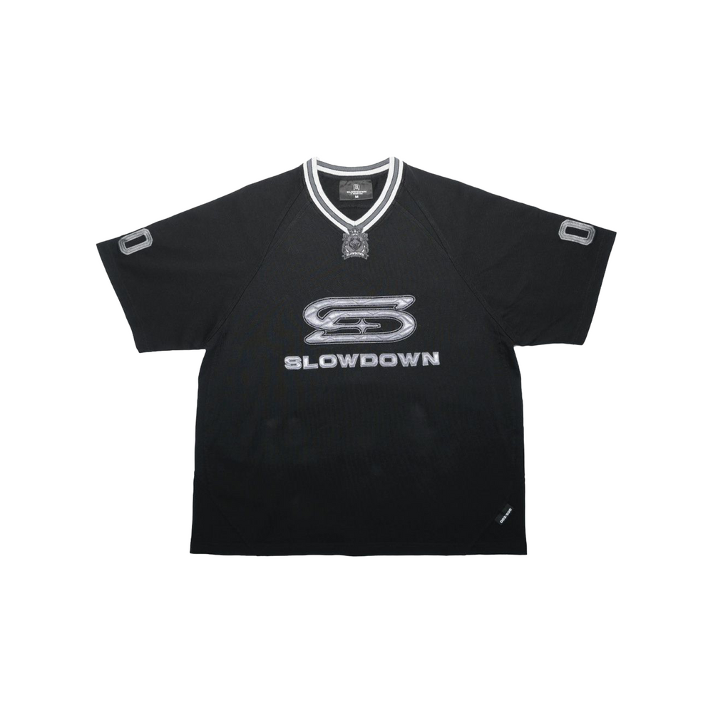 SLOWDOWN Time Out SD Quilted V-Neck Jersey Black (SS26)