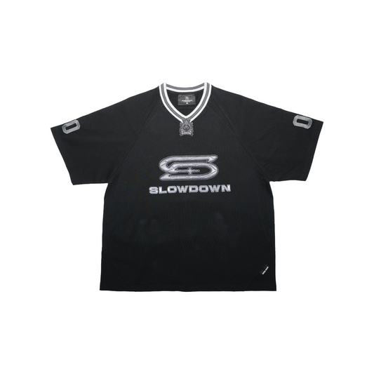 SLOWDOWN Time Out SD Quilted V-Neck Jersey Black (SS26)
