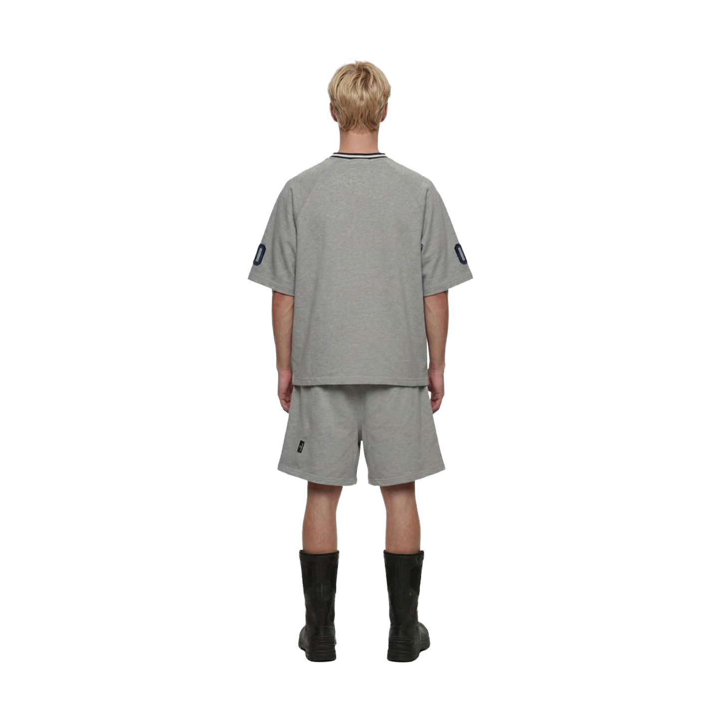SLOWDOWN Time Out SD Quilted V-Neck Jersey Light Grey (SS26)