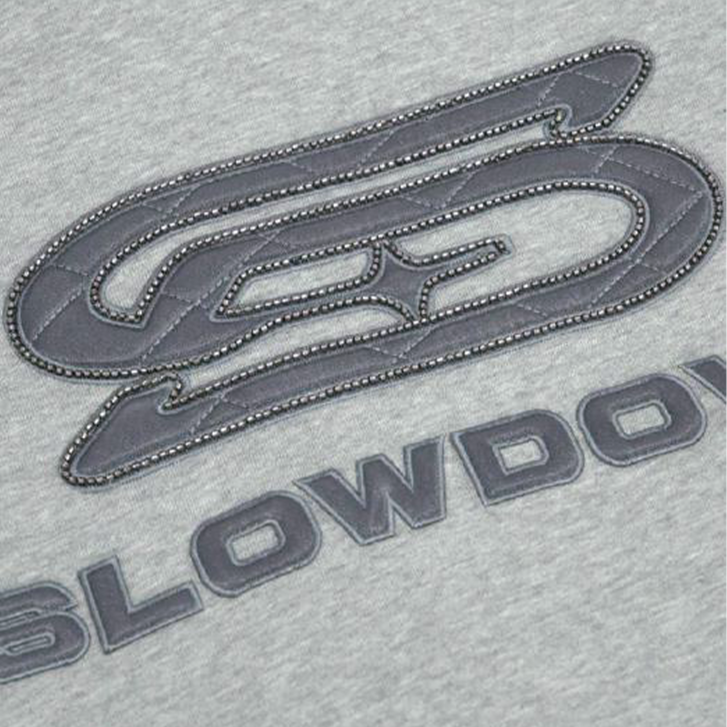 SLOWDOWN Time Out SD Quilted V-Neck Jersey Light Grey (SS26)