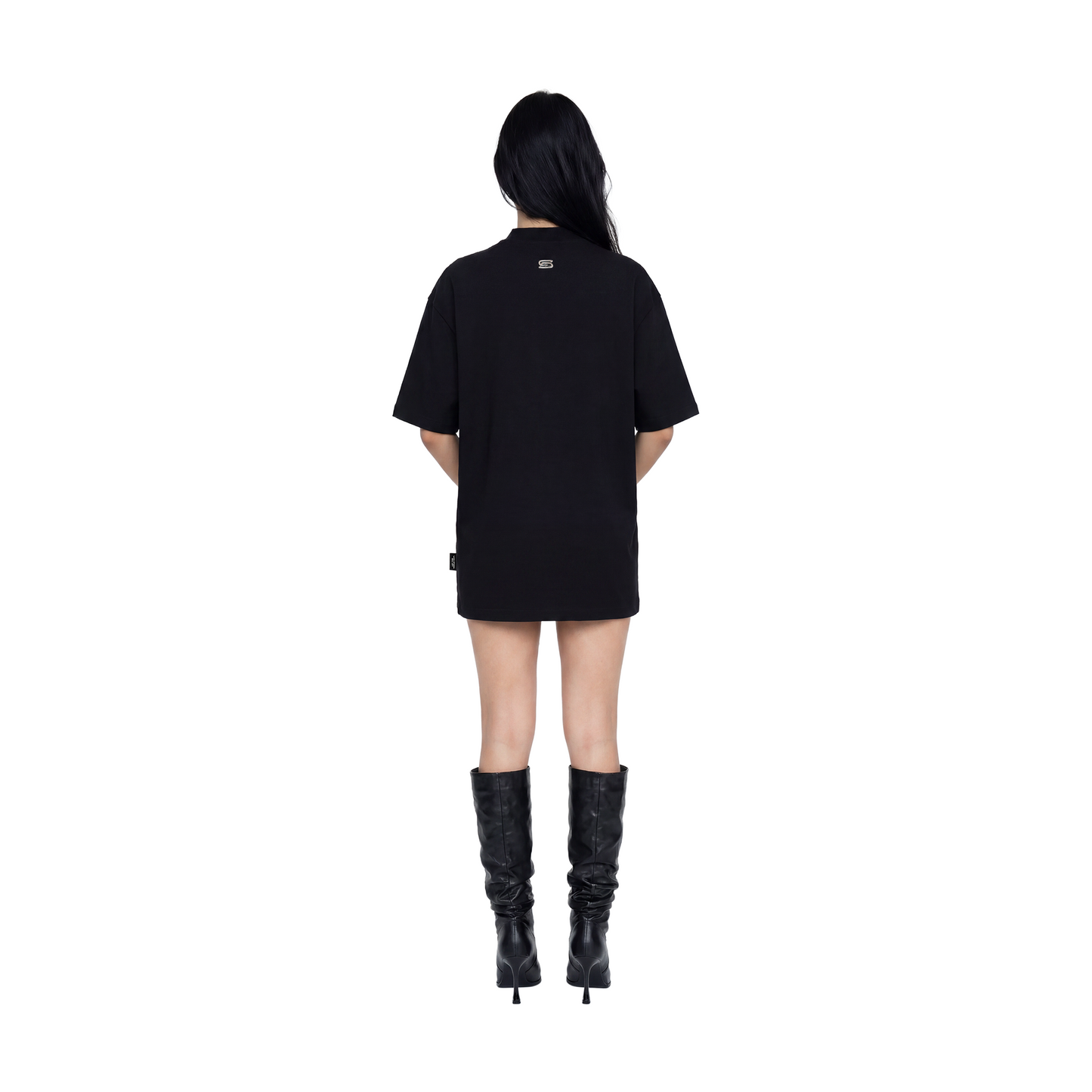 SLOWDOWN Surfing Towel Embroidery Tee Black (SS26)