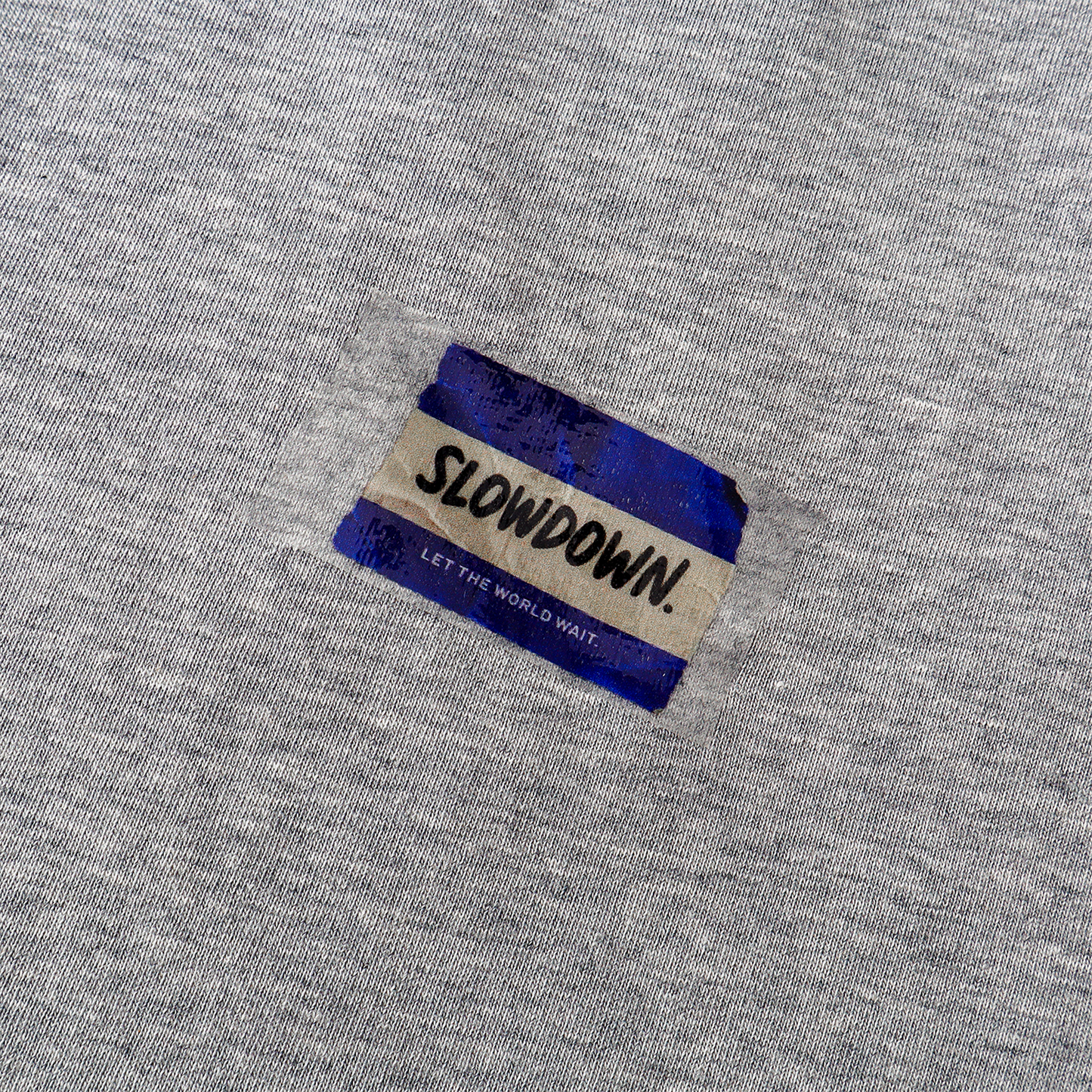 SLOWDOWN Transparent Tape Basic Grey Tee (SS26)