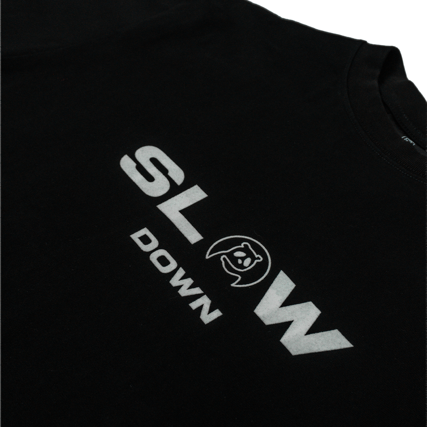 SLOWDOWN by AMAZ!NG PANDA Tee Black (FW25) - Signature Edition
