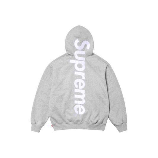 Supreme Satin Appliqué Hoodie Heather Grey (FW24)