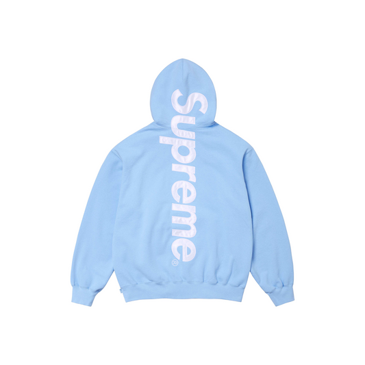 Supreme Satin Appliqué Hoodie Light Blue (FW24)